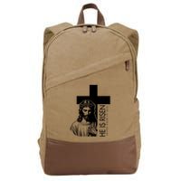 He Is Risen Jesus Paid It All Cotton Canvas Backpack
