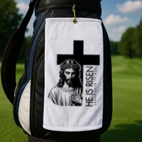 He Is Risen Jesus Paid It All Golf Towel