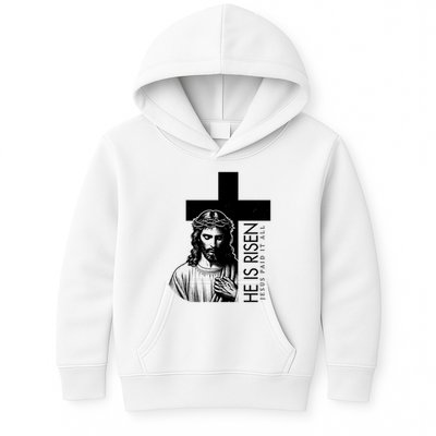 He Is Risen Jesus Paid It All Kids Hoodie