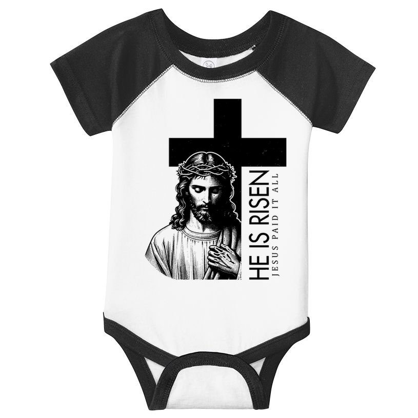 He Is Risen Jesus Paid It All Infant Baby Jersey Bodysuit
