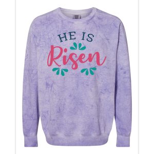 He Is Risen Easter Jesus Colorblast Crewneck Sweatshirt