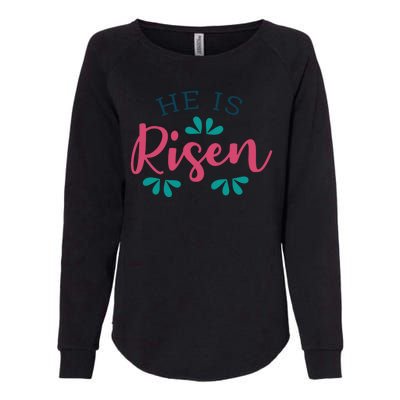 He Is Risen Easter Jesus Womens California Wash Sweatshirt