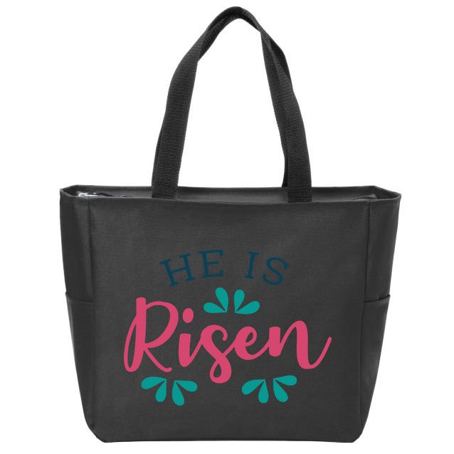 He Is Risen Easter Jesus Zip Tote Bag