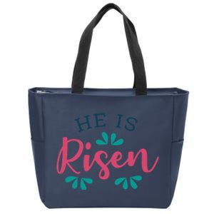 He Is Risen Easter Jesus Zip Tote Bag