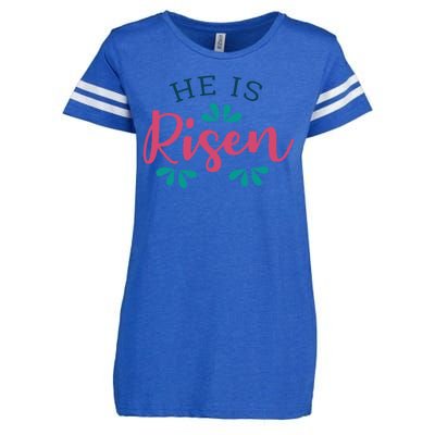 He Is Risen Easter Jesus Enza Ladies Jersey Football T-Shirt