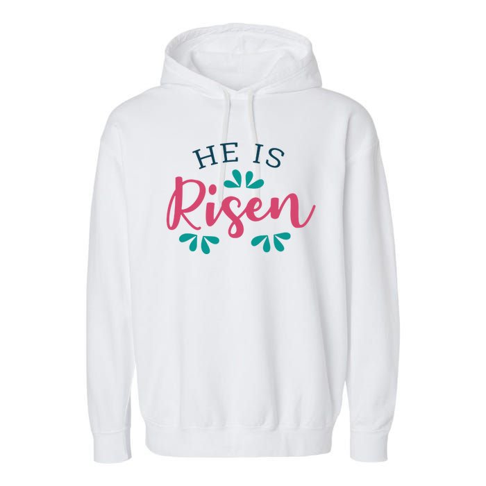 He Is Risen Easter Jesus Garment-Dyed Fleece Hoodie