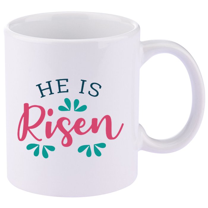 He Is Risen Easter Jesus 11oz C Handle Ceramic Mug