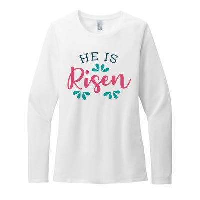 He Is Risen Easter Jesus Womens CVC Long Sleeve Shirt