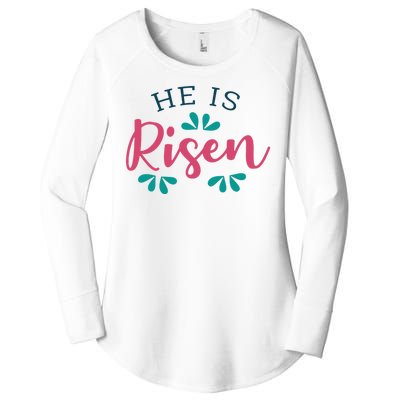 He Is Risen Easter Jesus Women's Perfect Tri Tunic Long Sleeve Shirt