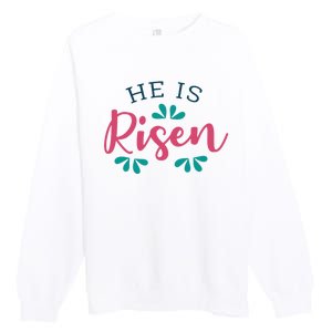 He Is Risen Easter Jesus Premium Crewneck Sweatshirt