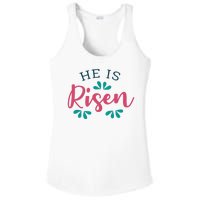 He Is Risen Easter Jesus Ladies PosiCharge Competitor Racerback Tank