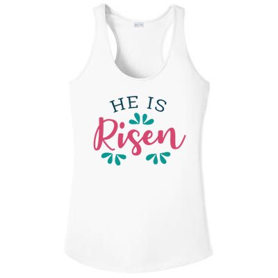 He Is Risen Easter Jesus Ladies PosiCharge Competitor Racerback Tank