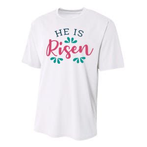 He Is Risen Easter Jesus Performance Sprint T-Shirt