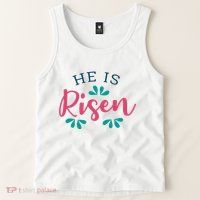 He Is Risen Easter Jesus Tank Top