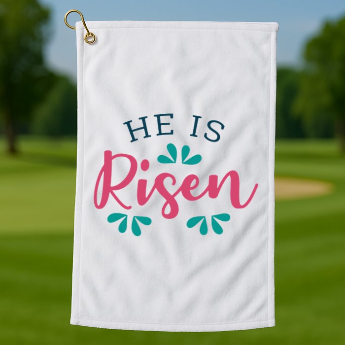 He Is Risen Easter Jesus Golf Towel