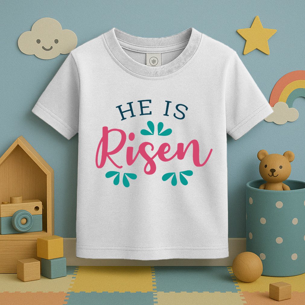 He Is Risen Easter Jesus Toddler T-Shirt