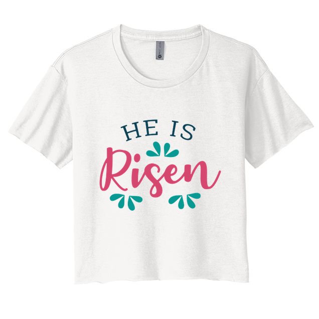 He Is Risen Easter Jesus Crop Top