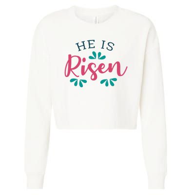 He Is Risen Easter Jesus Cropped Pullover Crew