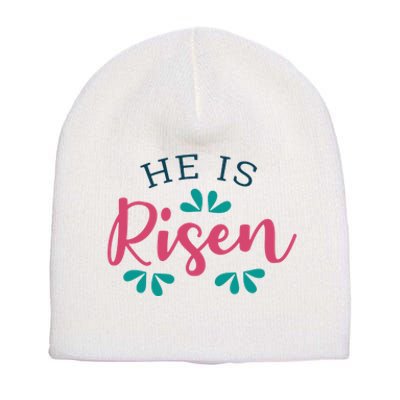 He Is Risen Easter Jesus Short Acrylic Beanie