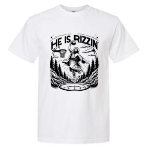 He Is Rizzin Funny Basketball Christian Religious Gift Garment-Dyed Heavyweight T-Shirt