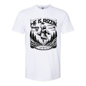 He Is Rizzin Funny Basketball Christian Religious Gift Softstyle CVC T-Shirt