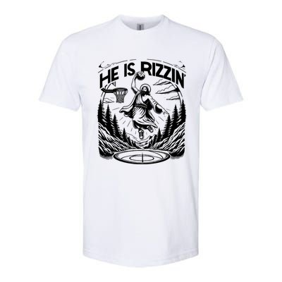 He Is Rizzin Funny Basketball Christian Religious Gift Softstyle CVC T-Shirt