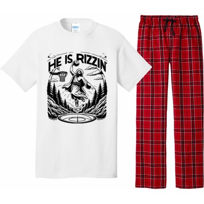 He Is Rizzin Funny Basketball Christian Religious Gift Pajama Set