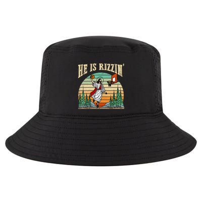 He Is Rizzin Funny Basketball Easter Christian Religious Cool Comfort Performance Bucket Hat