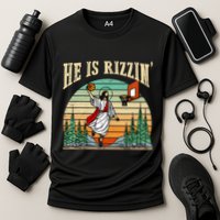 He Is Rizzin Funny Basketball Easter Christian Religious Performance Shirt