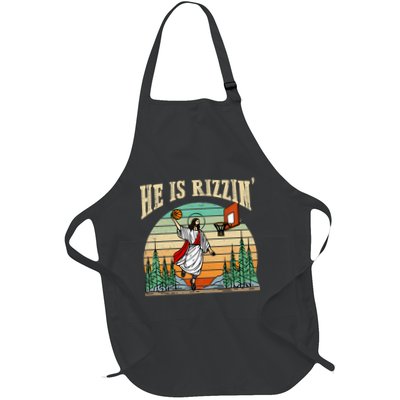He Is Rizzin Funny Basketball Easter Christian Religious Apron