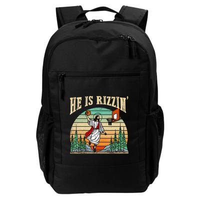 He Is Rizzin Funny Basketball Easter Christian Religious Backpack