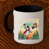 He Is Rizzin Funny Basketball Easter Christian Religious Mug