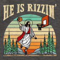 He Is Rizzin Funny Basketball Easter Christian Religious Vector Backpack