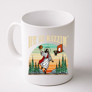 He Is Rizzin Funny Basketball Easter Christian Religious Coffee Mug