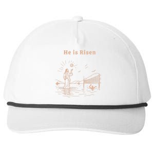 He Is Risen Jesus Playing Volleyball Easter Snapback Five-Panel Rope Hat