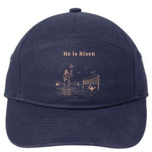 He Is Risen Jesus Playing Volleyball Easter 7-Panel Snapback Hat