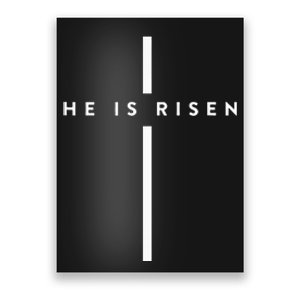 He Is Risen Cross Jesus Easter Day Christians Poster