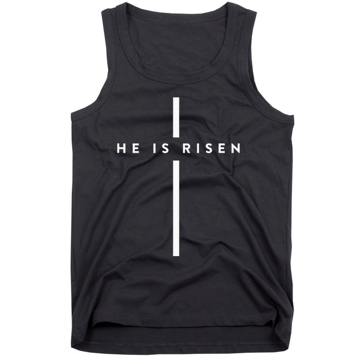 He Is Risen Cross Jesus Easter Day Christians Tank Top