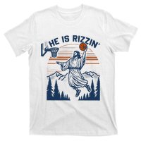 He Is Rizzin Funny Jesus Playing Basketball T-Shirt