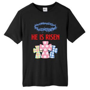 He Is Risen Jesus Christ Resurrection Happy Easter Day Tall Fusion ChromaSoft Performance T-Shirt