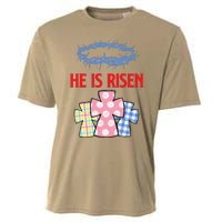 He Is Risen Jesus Christ Resurrection Happy Easter Day Cooling Performance Crew T-Shirt