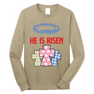 He Is Risen Jesus Christ Resurrection Happy Easter Day Long Sleeve Shirt