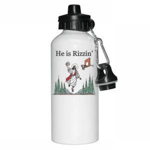 He Is Rizzin Aluminum Water Bottle