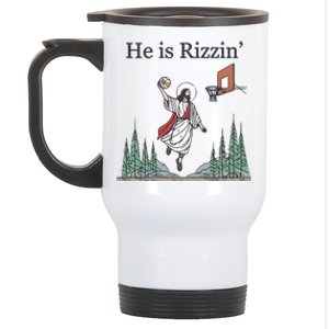 He Is Rizzin Stainless Steel Travel Mug