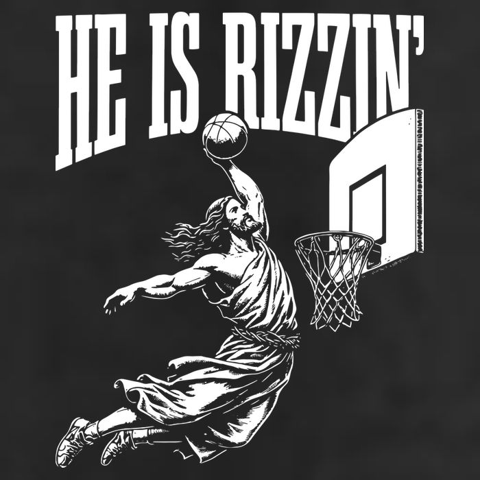 He Is Rizzin Funny Jesus Basketball Meme Cool Comfort Performance Bucket Hat