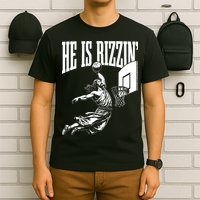 He Is Rizzin Funny Jesus Basketball Meme T-Shirt