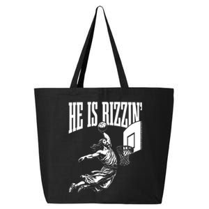 He Is Rizzin Funny Jesus Basketball Meme 25L Jumbo Tote