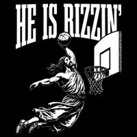 He Is Rizzin Funny Jesus Basketball Meme Short Acrylic Beanie