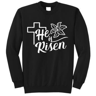 He Is Risen Easter Jesus Cross Sweatshirt