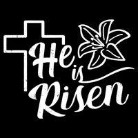He Is Risen Easter Jesus Cross Baby Bodysuit